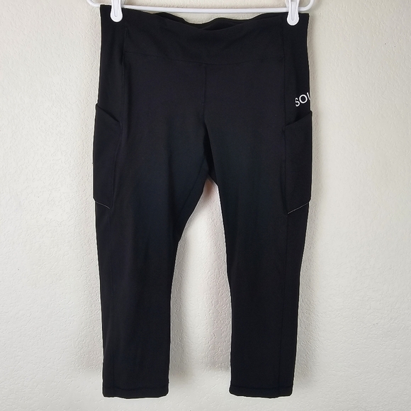 Lululemon Speed Up Crop Black Mid Rise Run Capri with Pockets Size 10 - Picture 5 of 15